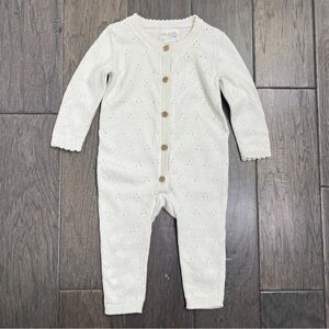Carter's Little Planet Organic Cotton Sweater Knit Pointelle Jumpsuit
